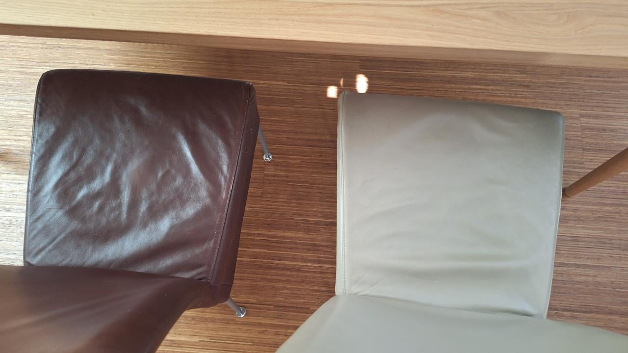 Lederen eetkamerstoelen 4 stuks