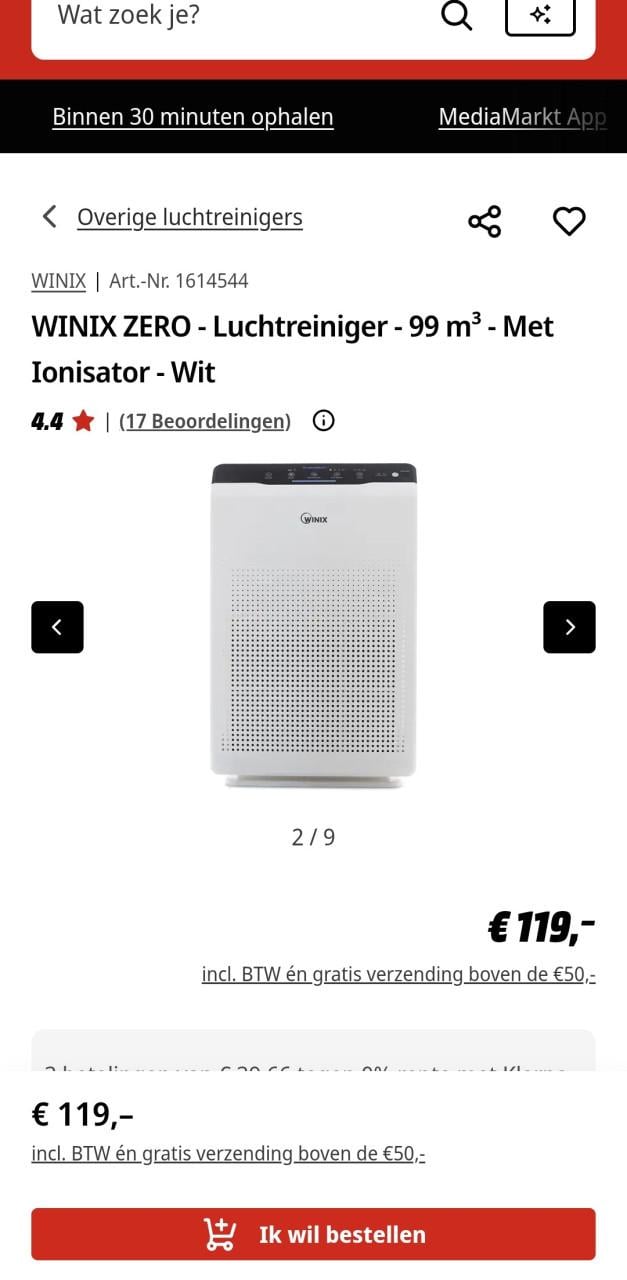Winix luchtreiniger Plasmawave