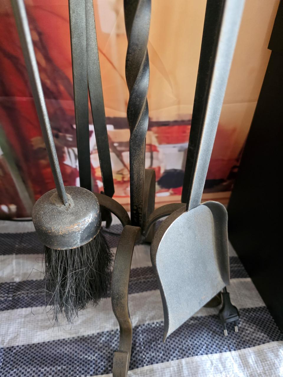 5-delige haardset Smeedijzer,