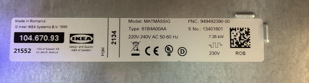 Inductie kookplaat IKEA