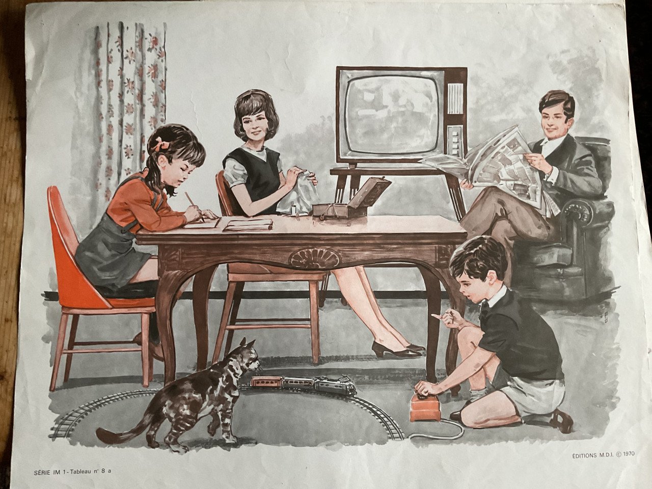 Vintage schoolplaten Frankrijk