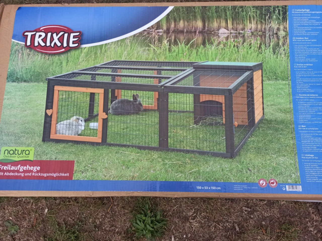 Trixie Konijnenren, grote ren met schuilhok en extra ren