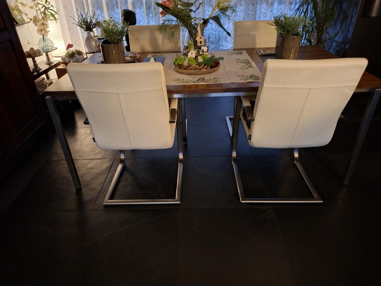 Leren eetkamer stoelen