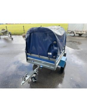 Bakwagen met huif enkelas ongeremd