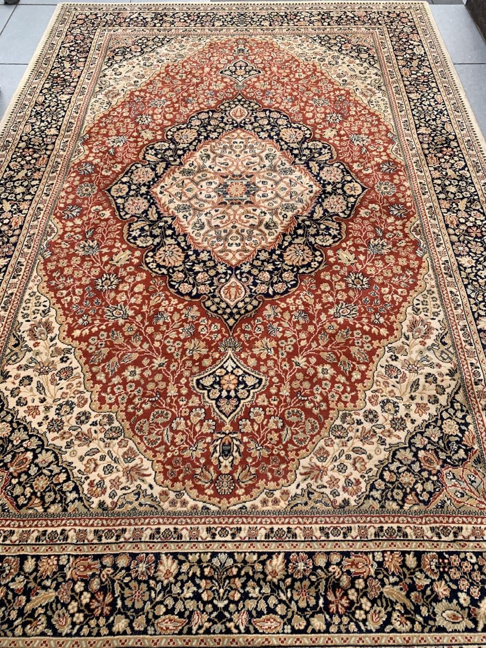 ✨Prachtig Sfeervol Oranje Vintage Vloerkleed Zuiver Scheerwol ✨