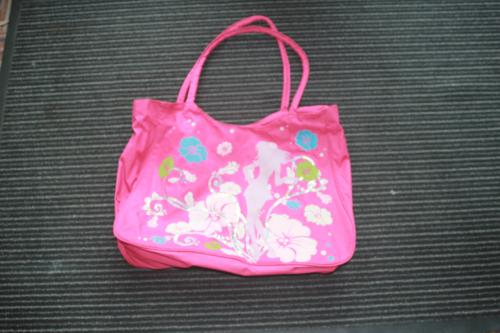 Boodschappen tas rose met decoratie