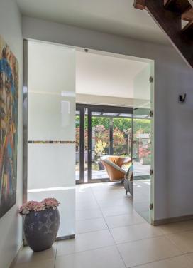 Luxe glazen design taatsdeur XXL (153 * 236,5) gedemonteerd