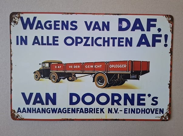 DAF Metalen Bordje