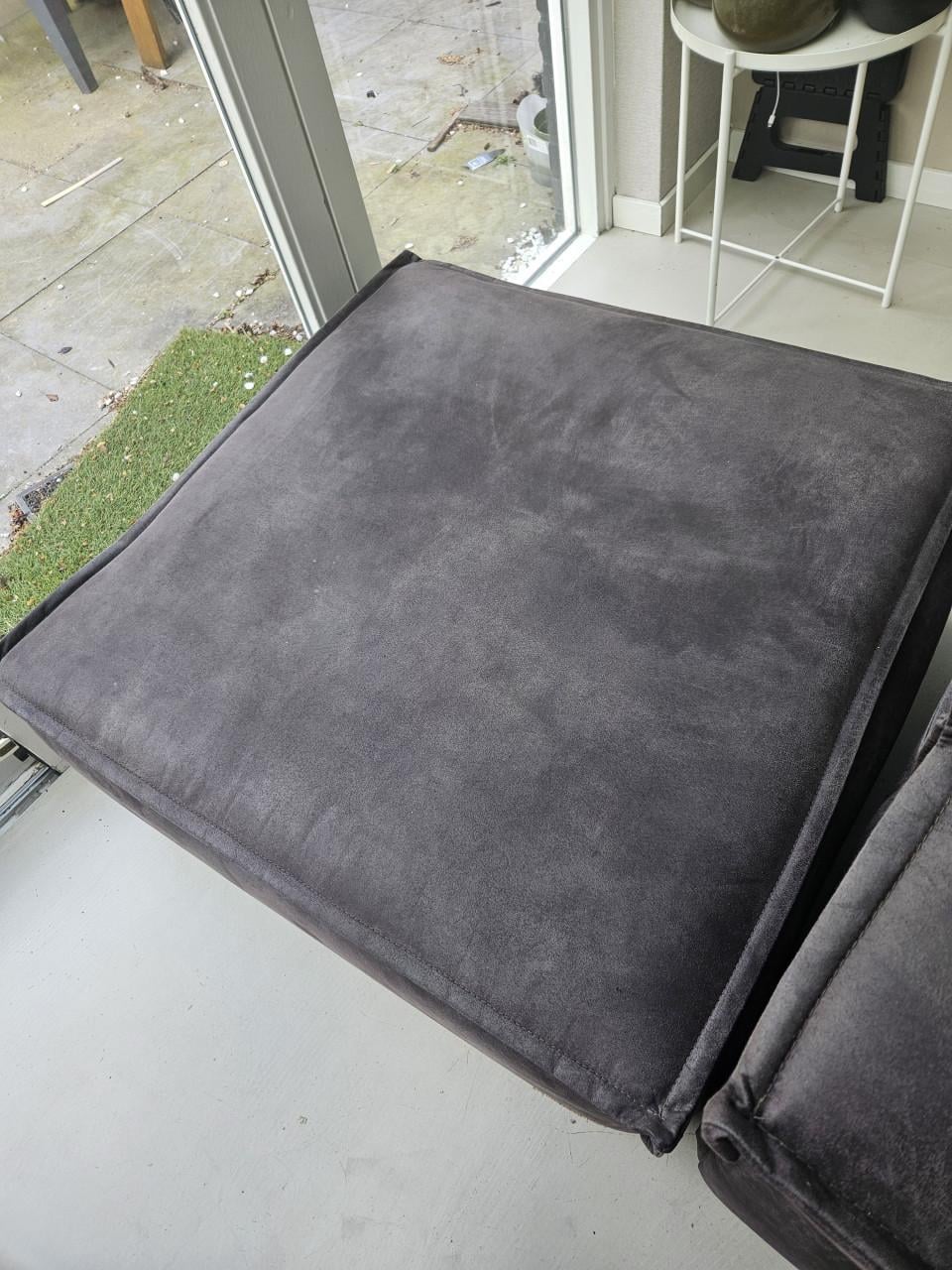 Modulaire hoekbank cognac en antraciet