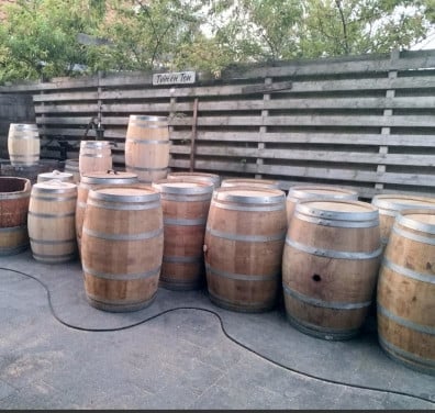 Wijnvat, regenton eikenhout 220 liter