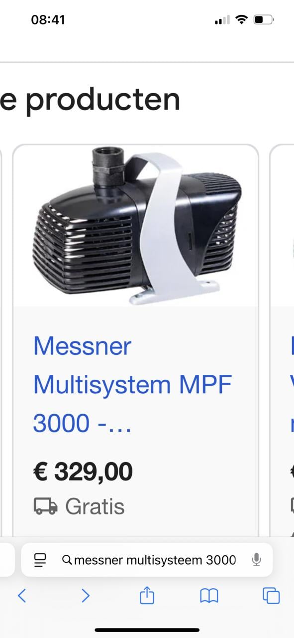 Te koop Messner multy systeem mpf 3000 sterke en zuinige Vijverpomp