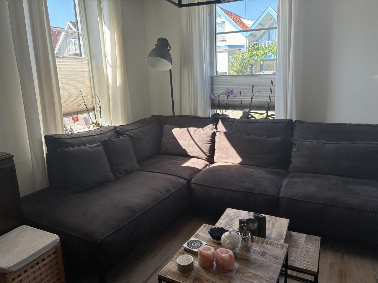 Grote Loungebank U-vorm, bruin