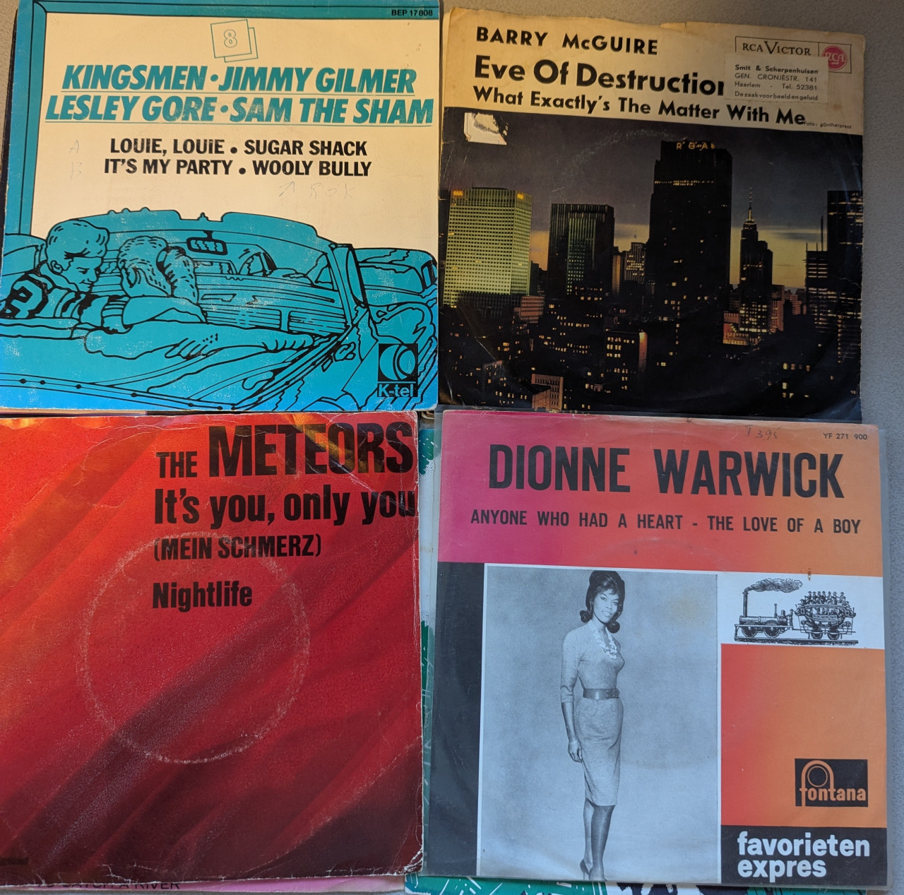 Partijtje Jukebox vinyl singles ( 16 stuks )