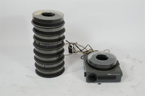 Kodak Carousel S-AV diaprojector met carrouselmagazijnen