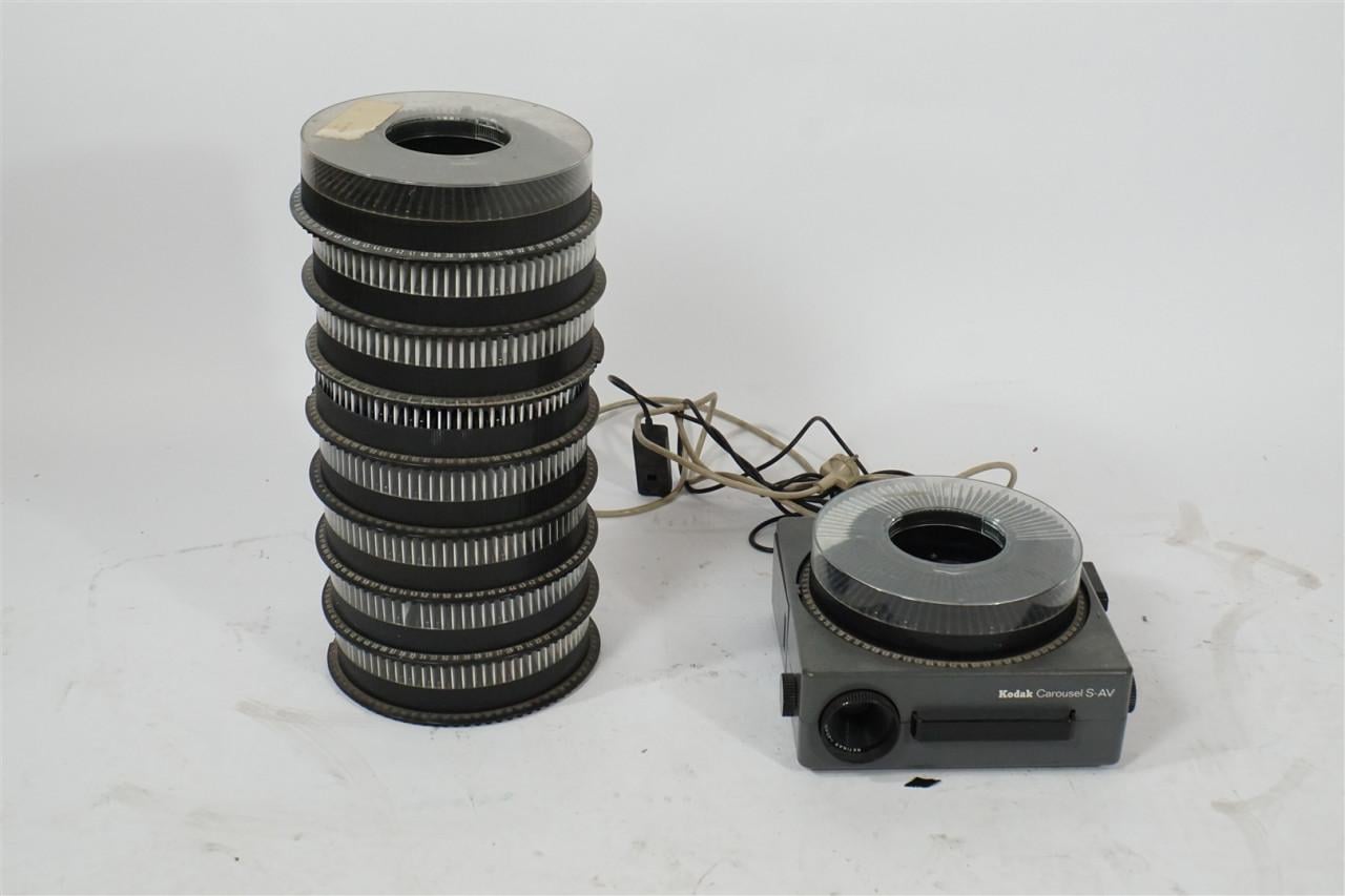Kodak Carousel S-AV diaprojector met carrouselmagazijnen