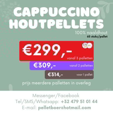 Pellets houtpellets witte en cappucciono