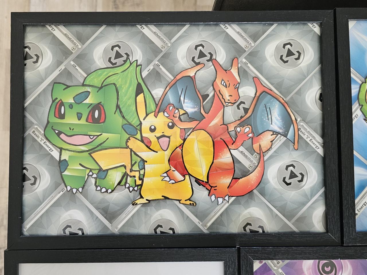 Handgemaakt pokemon figuren van energy kaarten