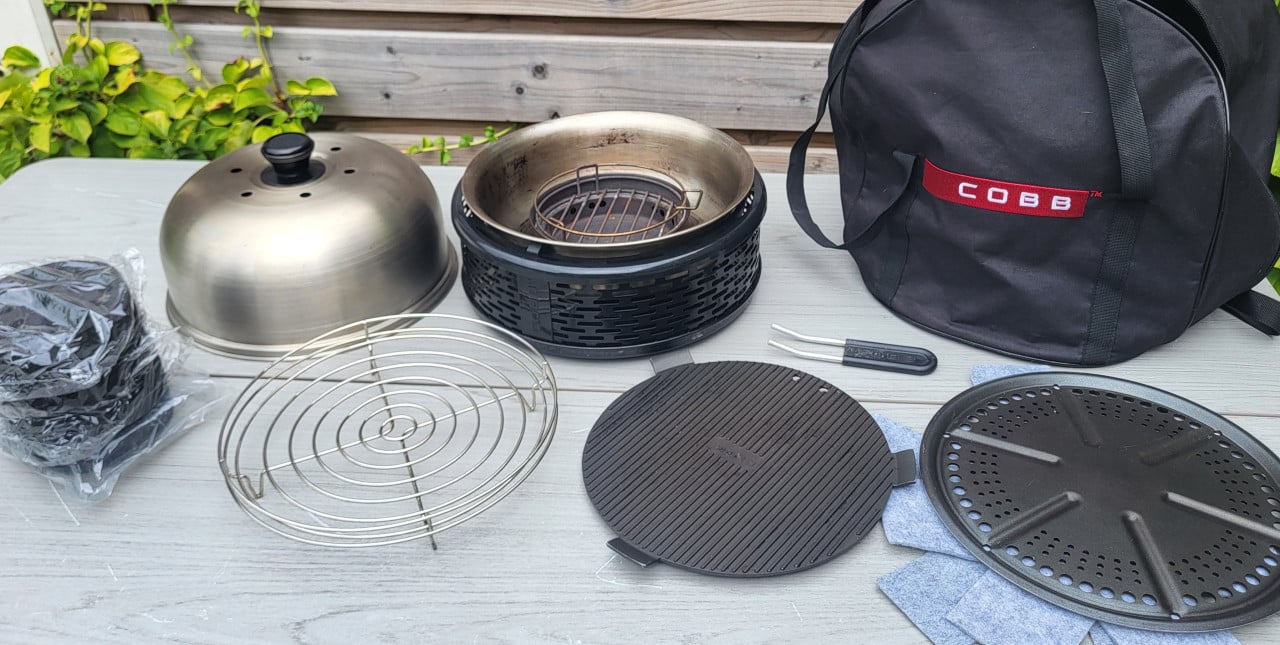 Aangepast: Foetsie kachel, kast, leveler, cobb, gasstel jerrycan, peutlamp