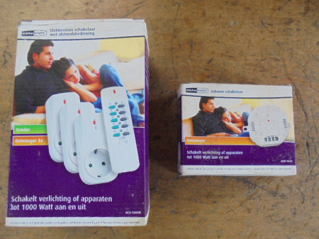 Klik aan Klik uit set nieuw in de doos