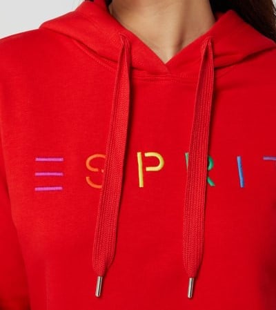 2 x Esprit Hoodie met geborduurd logo wit/rood