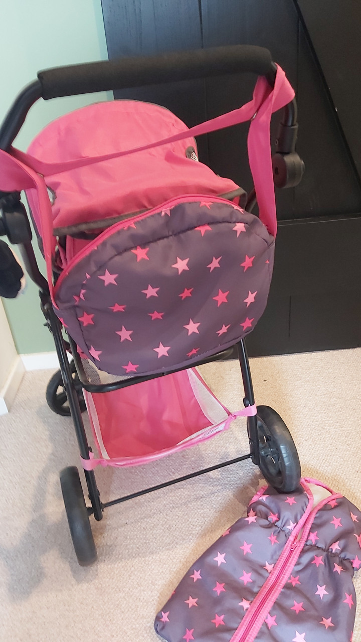 Poppenwagen drie in 1 merk Bayer chic