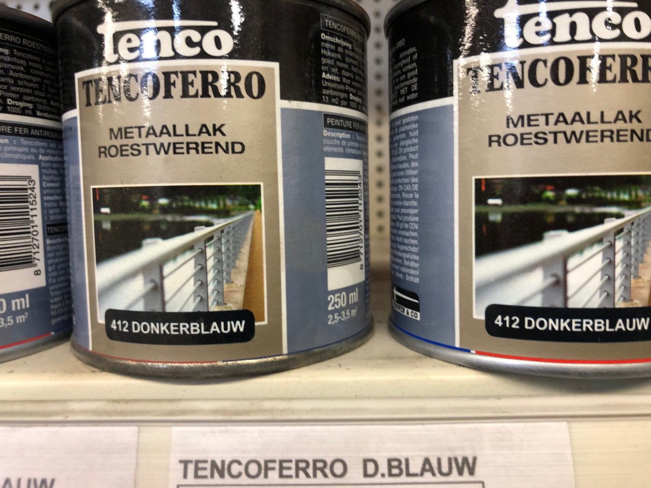 Tenco ferro verf 3 blik 10 euro