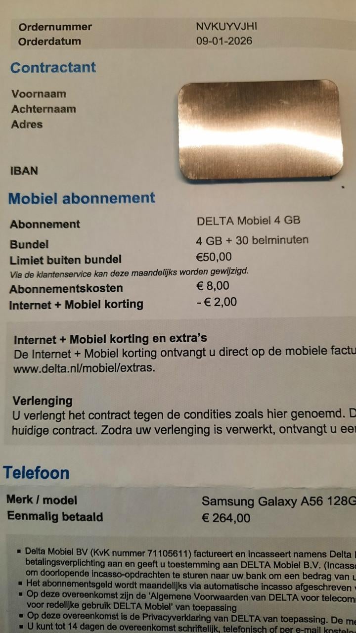 Samsung A56 nieuw