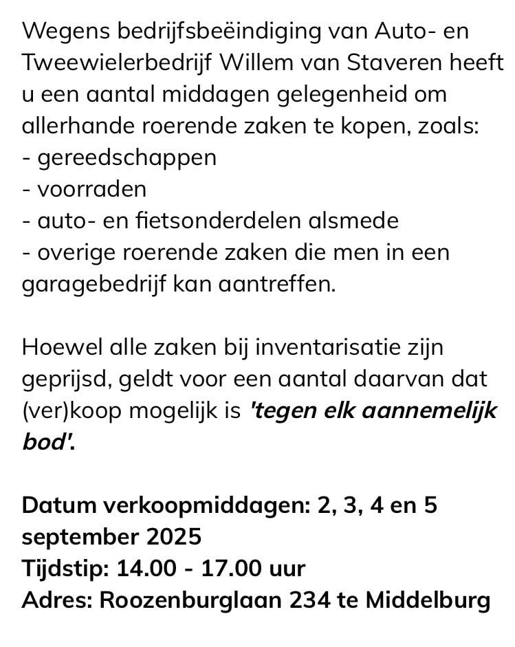 Verkoop gereedschappen , onderdelen en nog meer