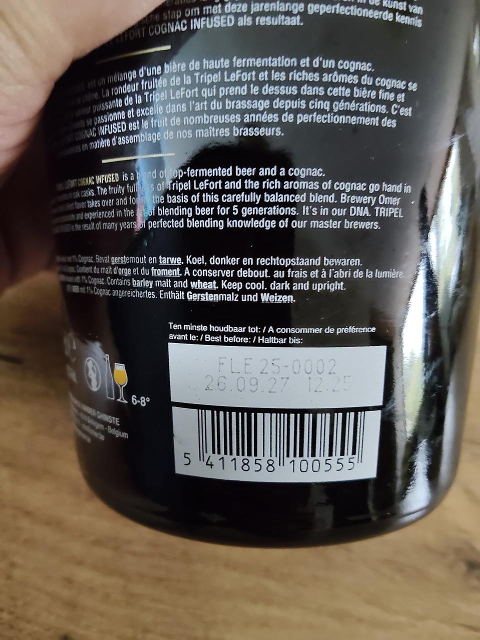 Tripel LeFort cognac infused 75cl