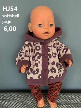 Poppenkleertjes baby born. Softshell jasje. Opbrengst KiKa.
