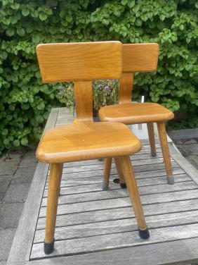 Houten kleuter kinder stoeltjes