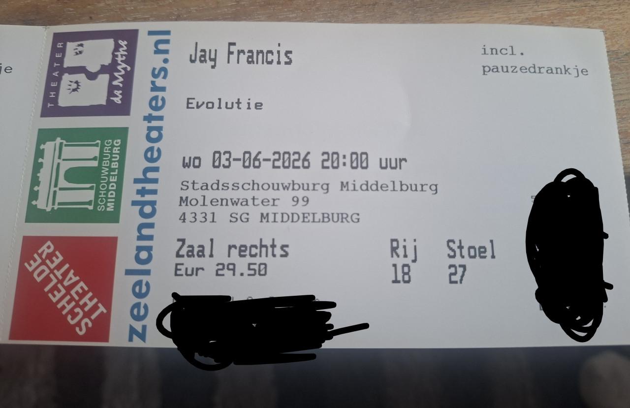 Voorstelling Jay Francis Evolutie