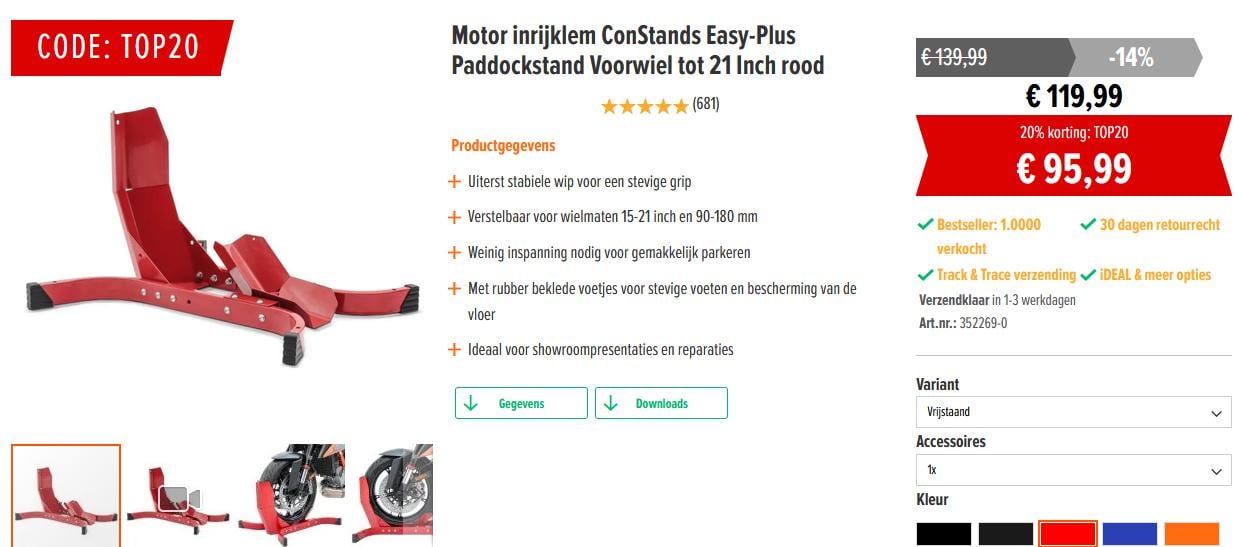 Inrijklem motor