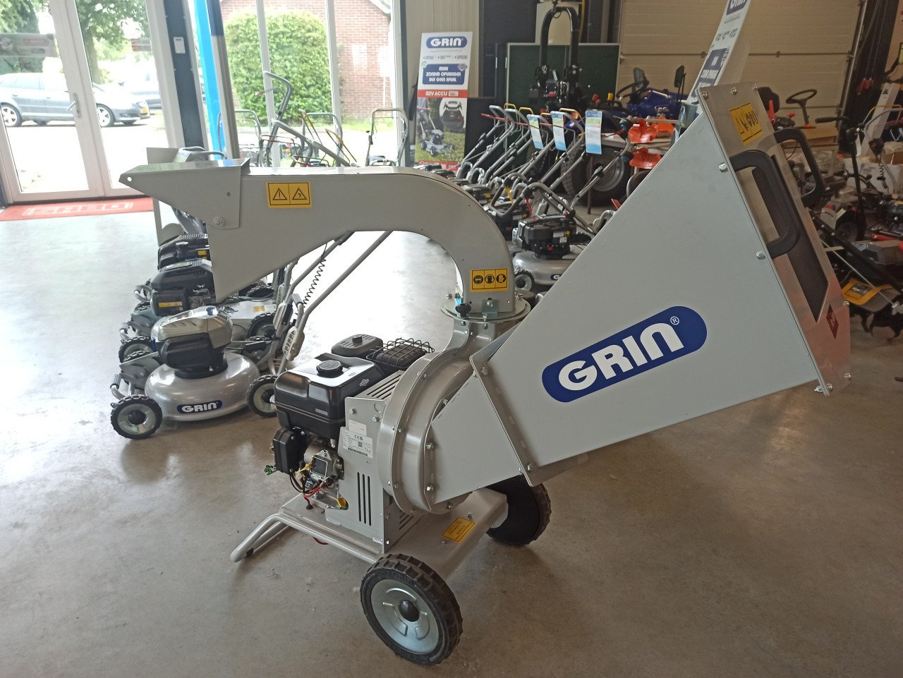 10% Korting! Op ALLE Grin producten, Grasmaaiers en Hakselaars,