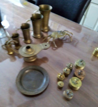 Koperen decoraties €25,-