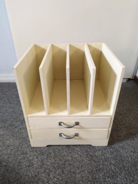 Retro receptenkastje van hout