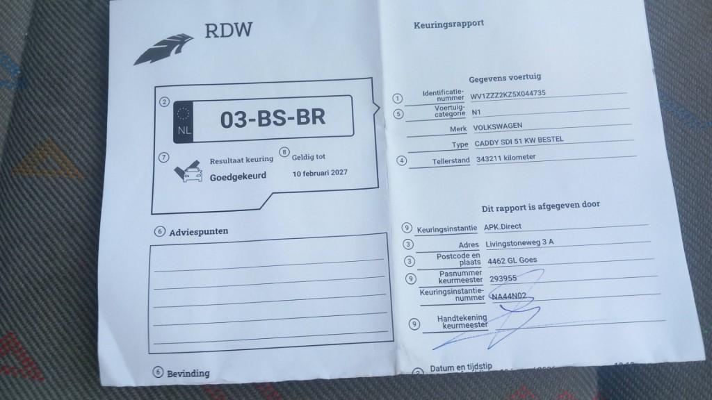 Volkswagen Caddy 2.0 SDI bj:2005 apk 2027 !!!