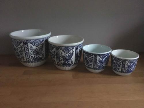 8 Bloempotten DELFSBLAUW