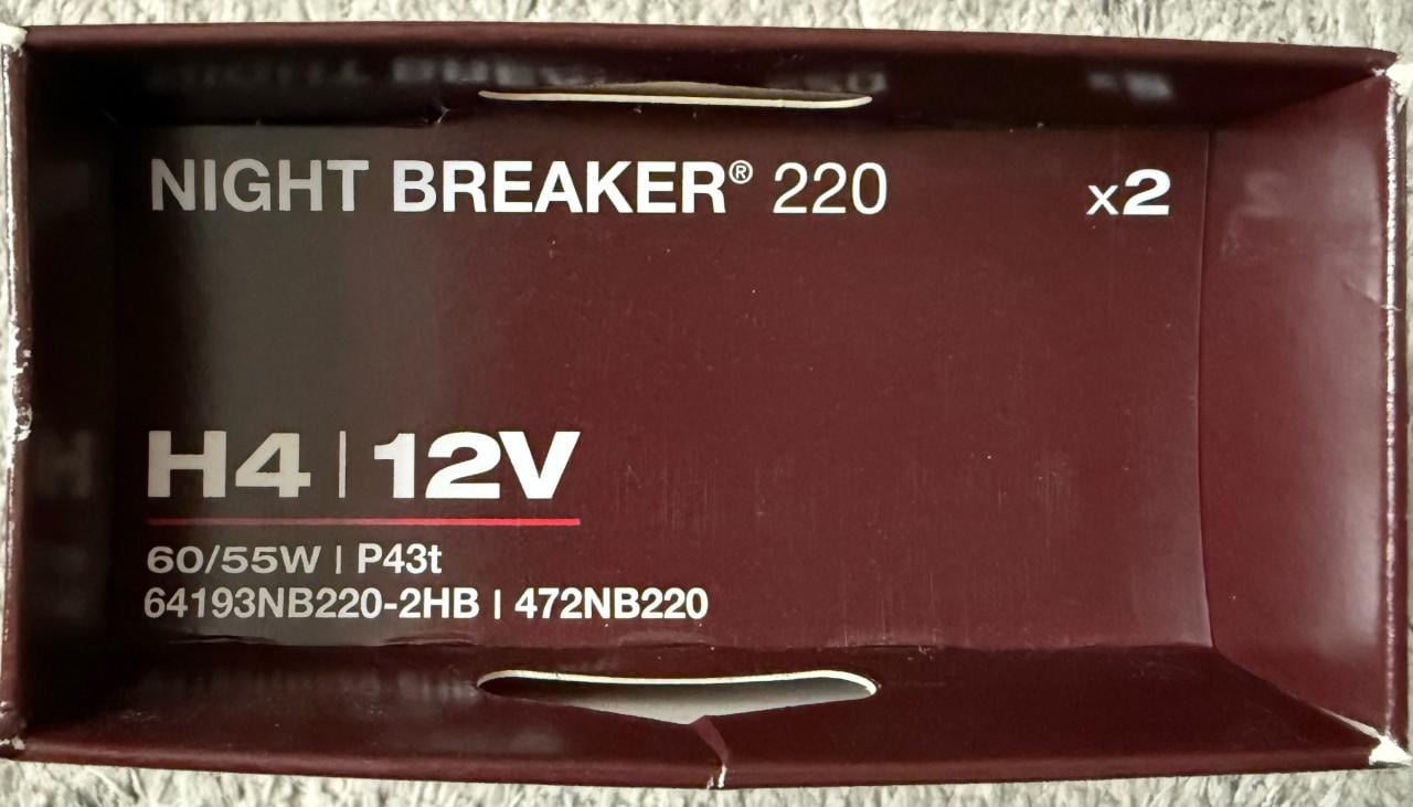 OSRAM Night Breaker 220 H4 Autolampen 12V 60/55W (2 stuks)