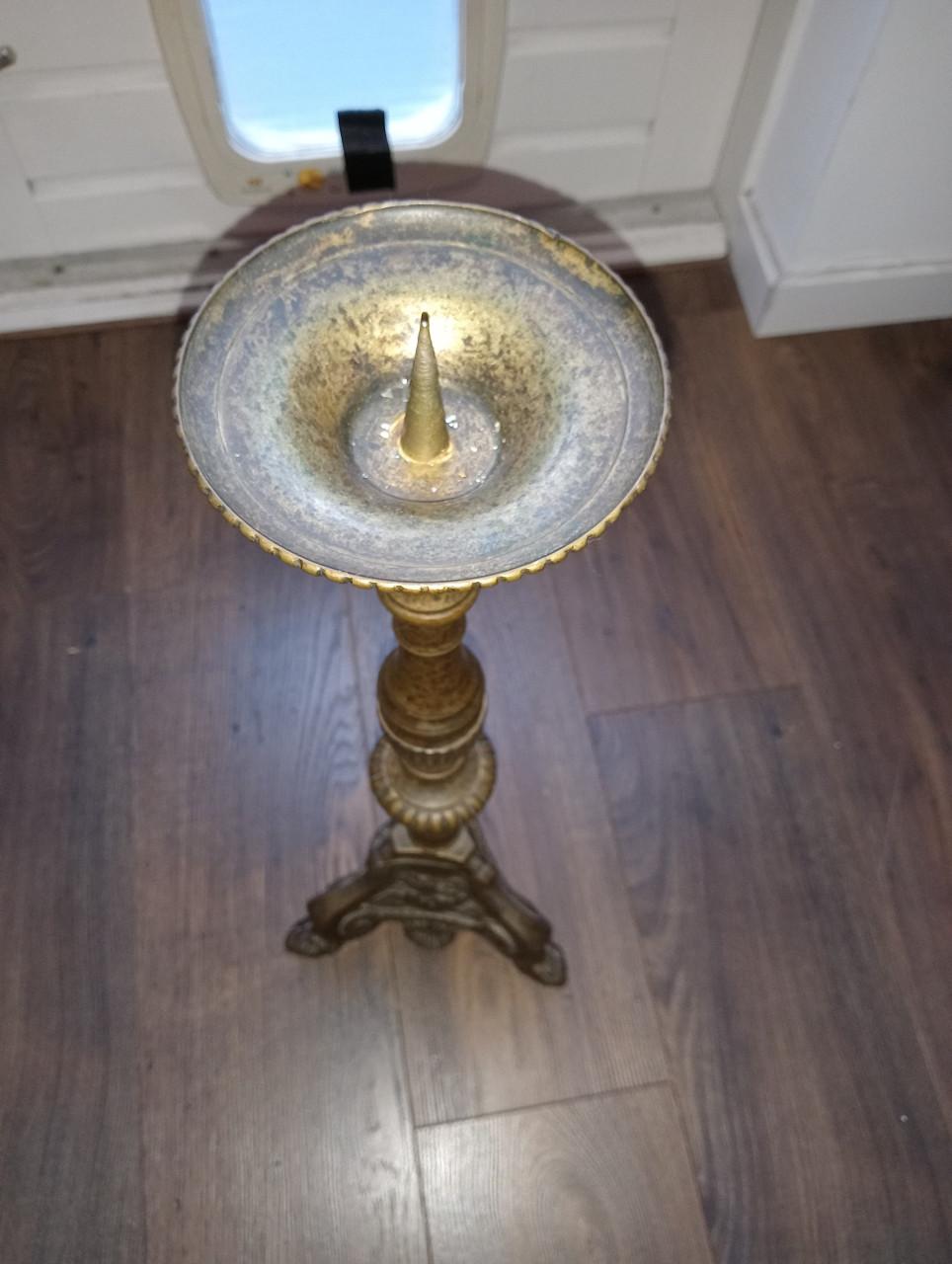 Antieke bronzen kandelaar