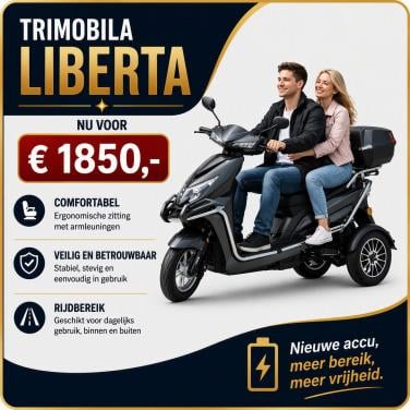 🚀  2‑PERSOONS SCOOTMOBIELEN!   met de looks van een scooter