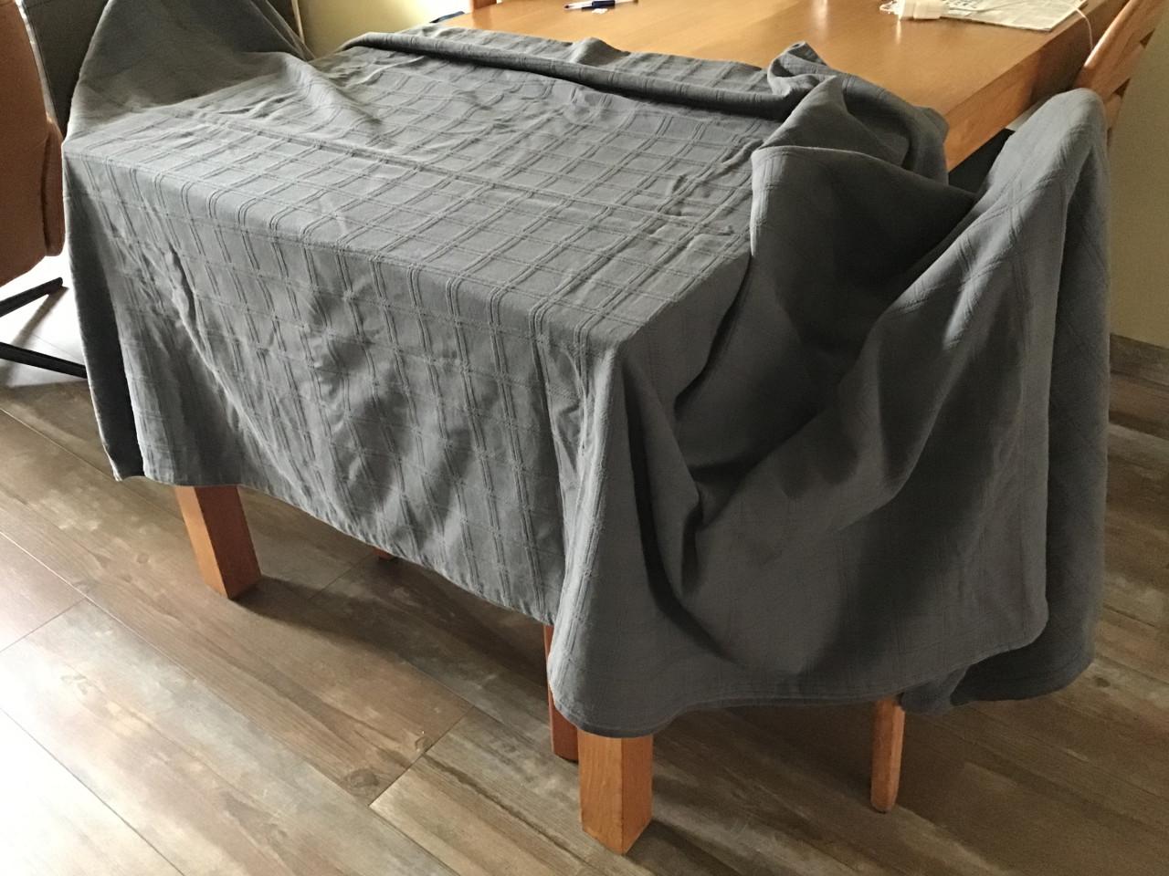 Sprei van katoen, kleur licht antraciet