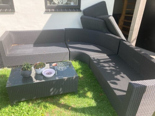 Loungebank zwart