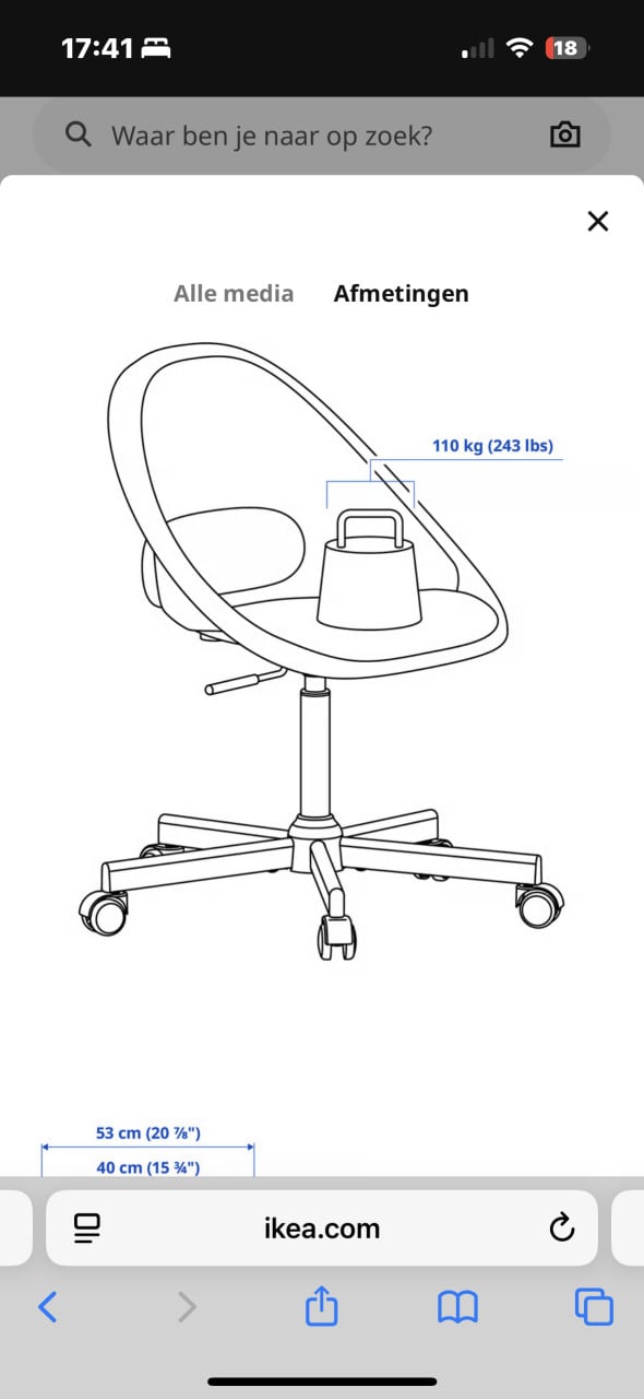 IKEA Bureau kinder formaat