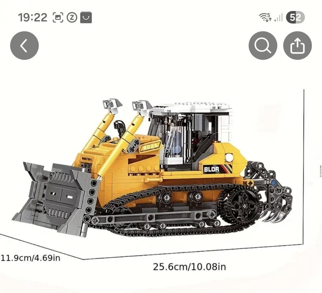 Bulldozer Lego imitatie.