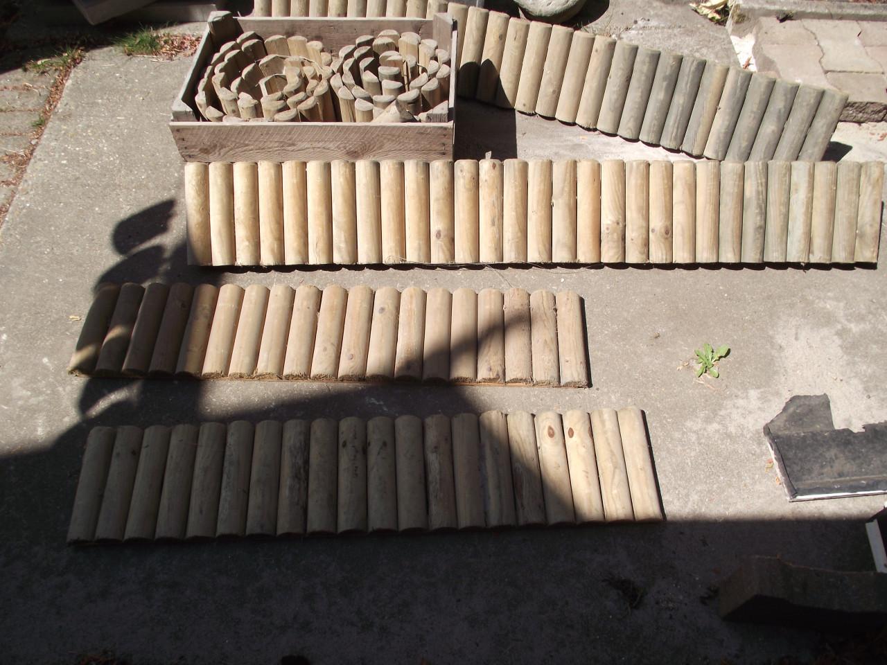 Houten tuin rolborder / palisade