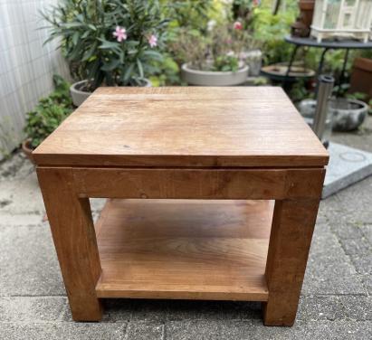 Teak houten bijzet/ salontafel