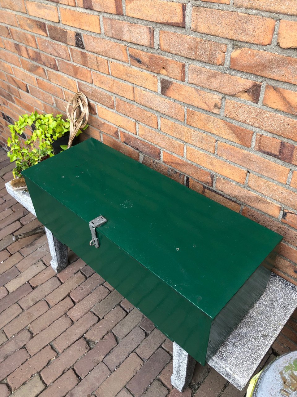 Groene gereedschap kist.