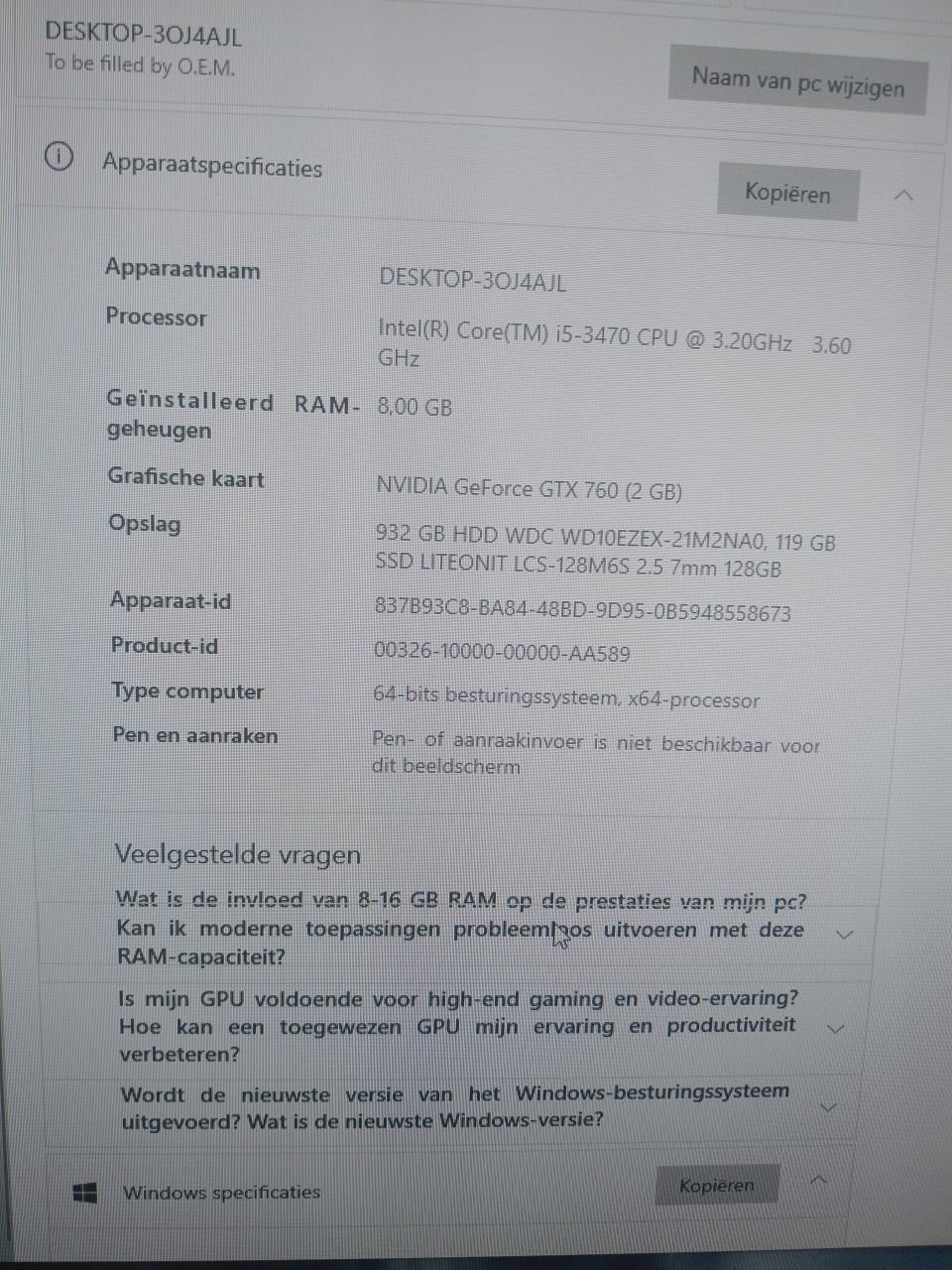 Te koop pc zonder toebehoren in goede staat.
