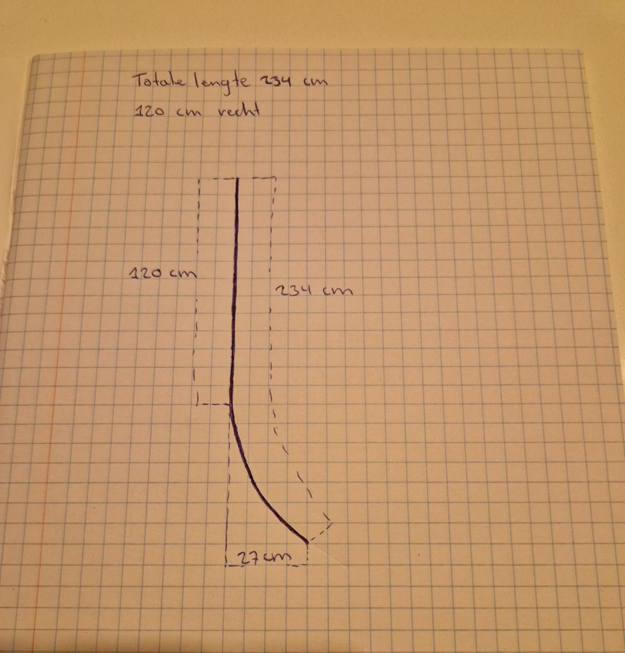 Nieuwe trapleuning 50x10  234 lang